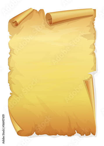 Big golden scroll of parchment 