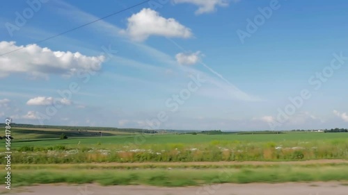 Beautiful scenery outside the car window