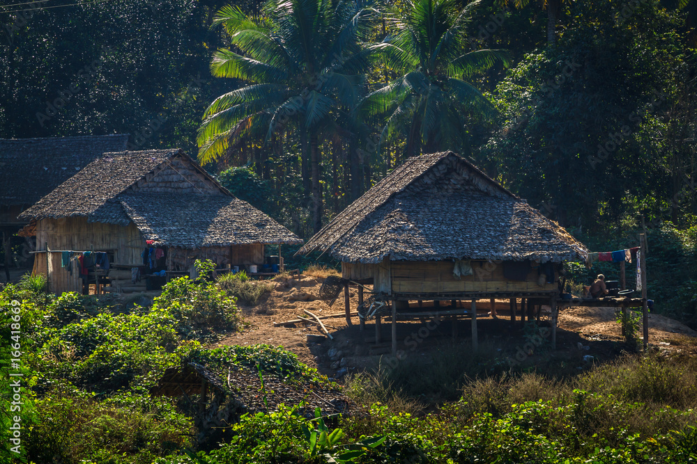 Karen village Beautiful nature Sufficient lifestyle Tha Song Yang District, Tak Province, Thailand Karen village Beautiful nature Sufficient lifestyle Tha Song Yang District, Tak Province, Thailand