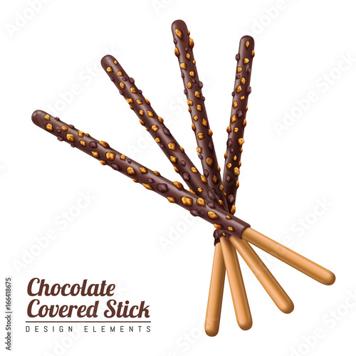 Chocolate covered stick element