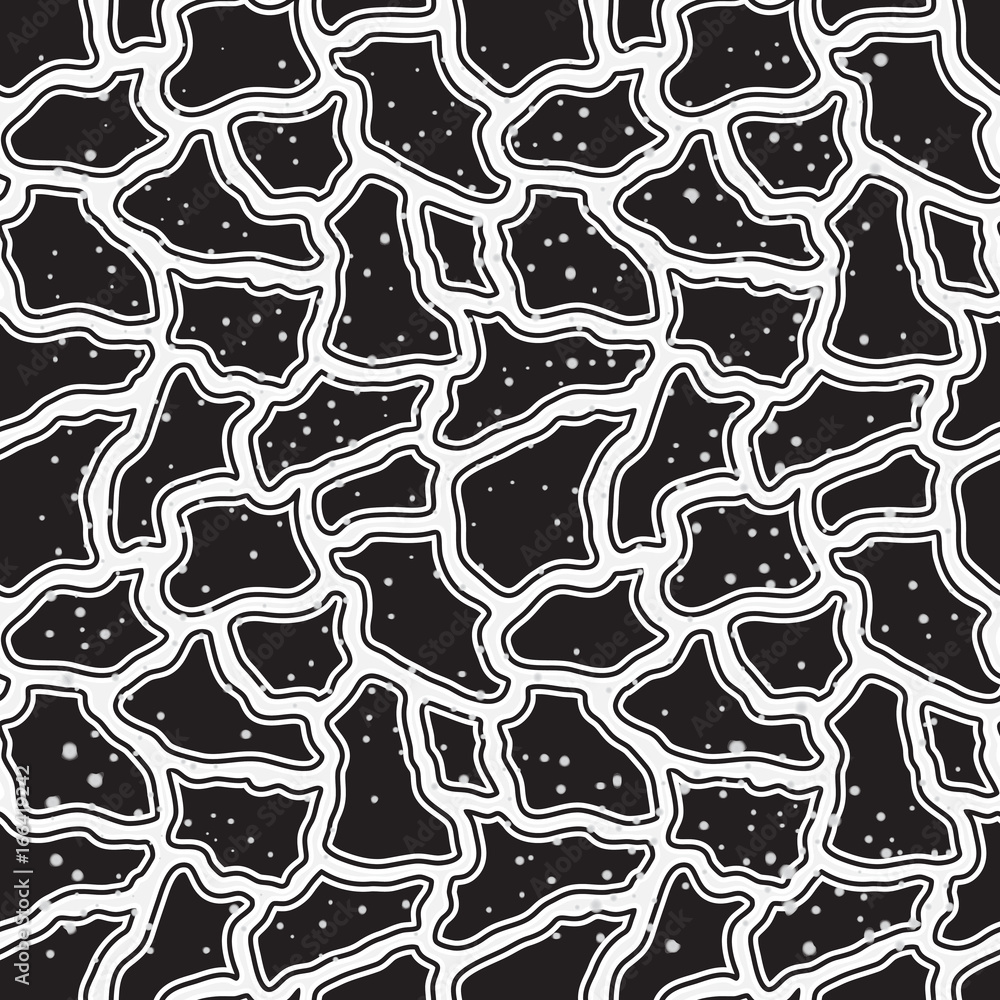 Stylized vector pattern of gray stones