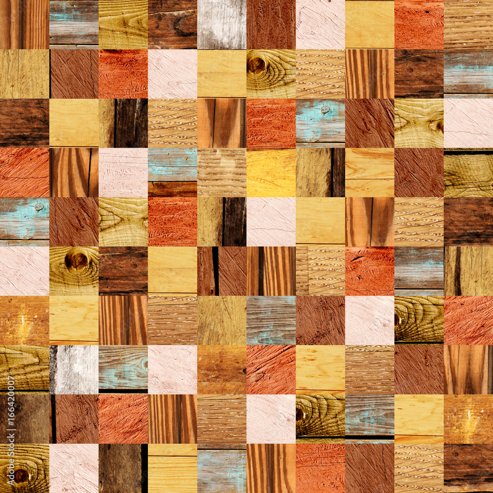 Seamless background with wooden patterns