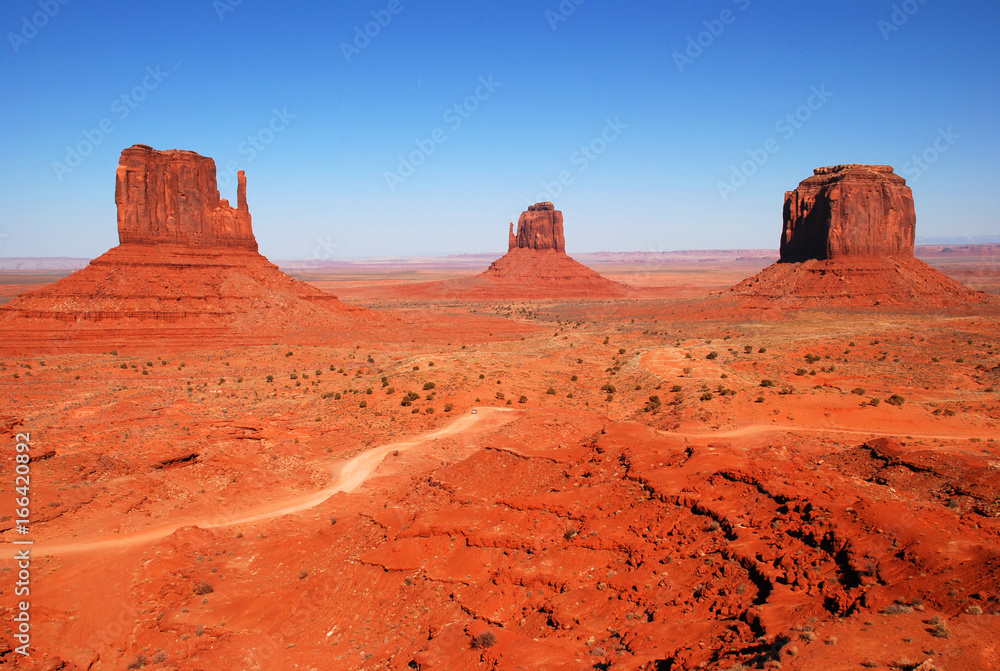 Monument Valley on the border of Utah and Arizona Monument Valley on the border of Utah and Arizona