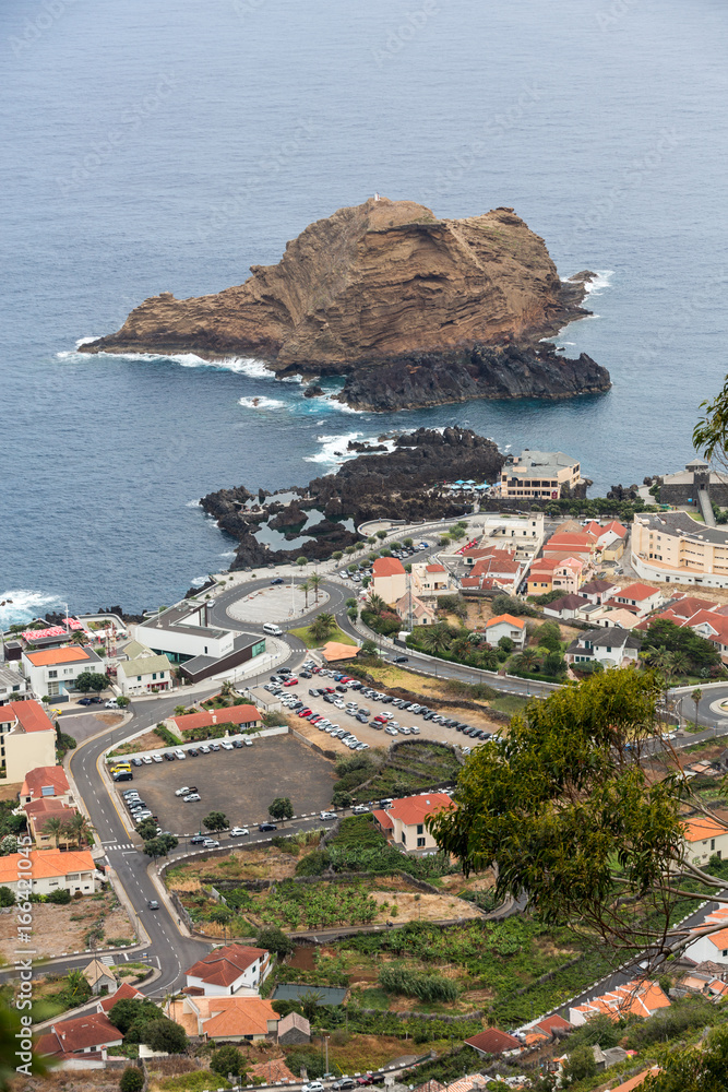 Panoramic view on Porto Moniz, Madeira island, Portugal