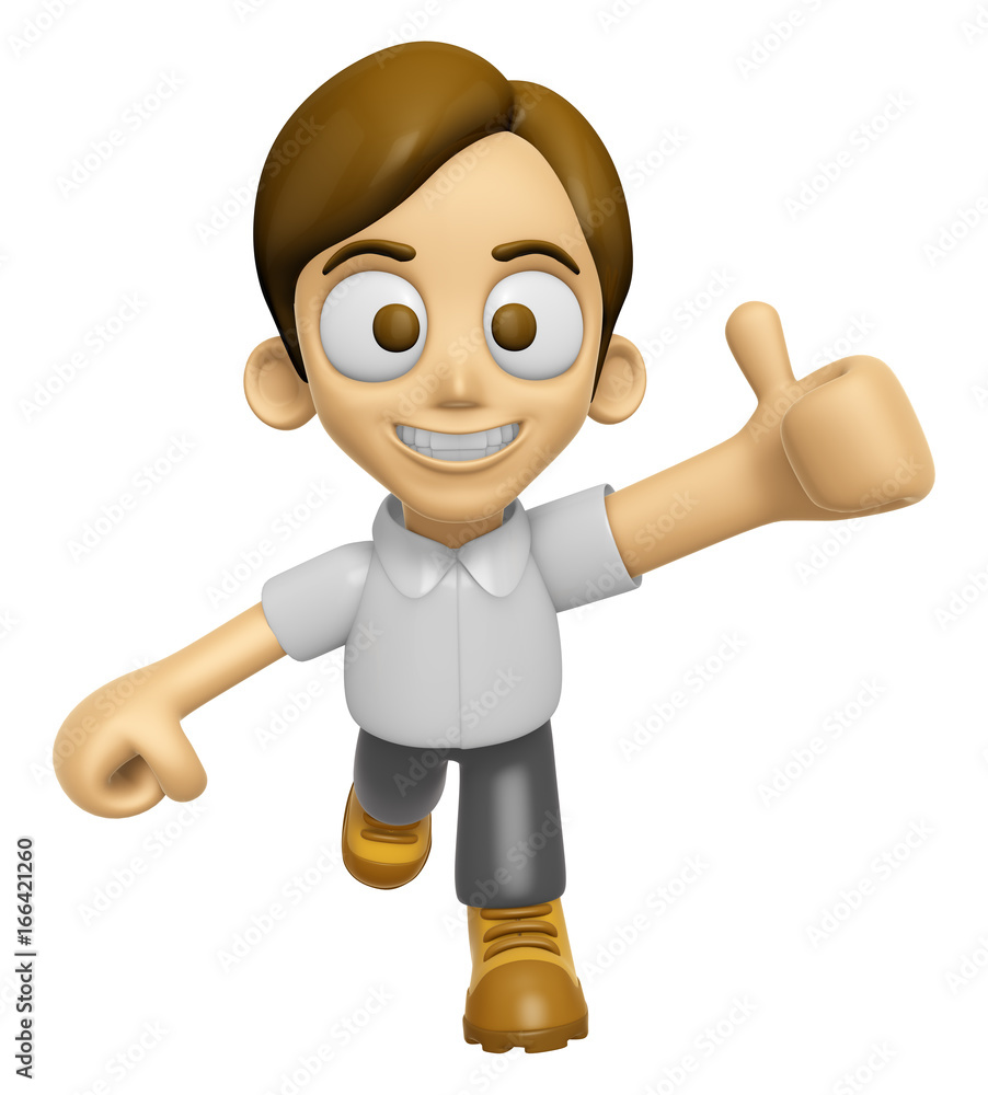 3D Man Mascot the best hand gesture. Work and Job Character Design Series 2. 3D Man Mascot the best hand gesture. Work and Job Character Design Series 2.