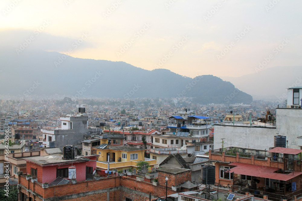 Rooftop view over the city of Kathmandu, Nepal