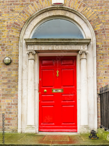 Door in the georgian house of Dublin, Ireland