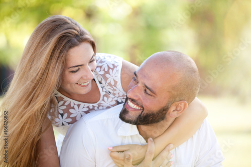 Happy Couple is Embracing Outdoors