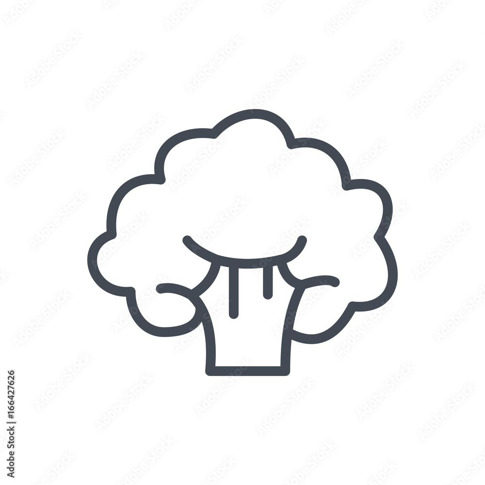 Food vegetables line icon broccoli Food vegetables line icon broccoli