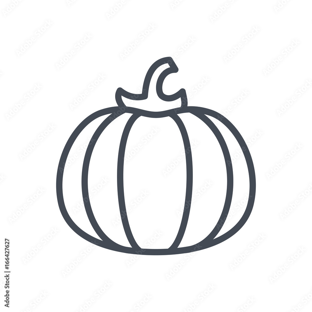 Food vegetables line icon pumpkin Food vegetables line icon pumpkin