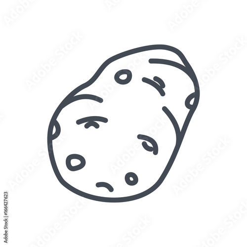 Food vegetables line icon potato