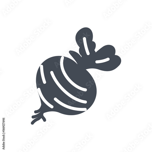 Food vegetables silhouette icon beetroot