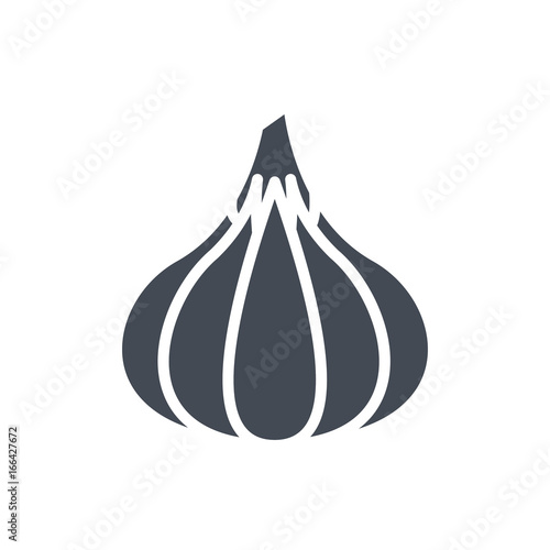 Food vegetables silhouette icon garlic