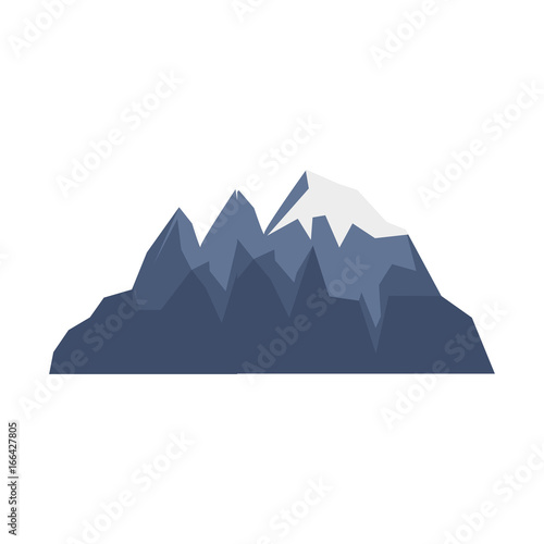 rocky mountain with snow icon image