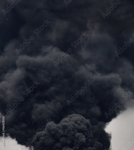 black smoke from a fire