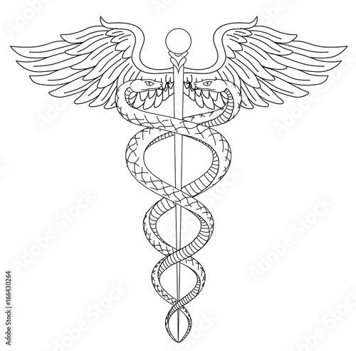 Caduceus Often Used Doctor Medical Symbol Stock Vector (Royalty Free)  2364306143 | Shutterstock