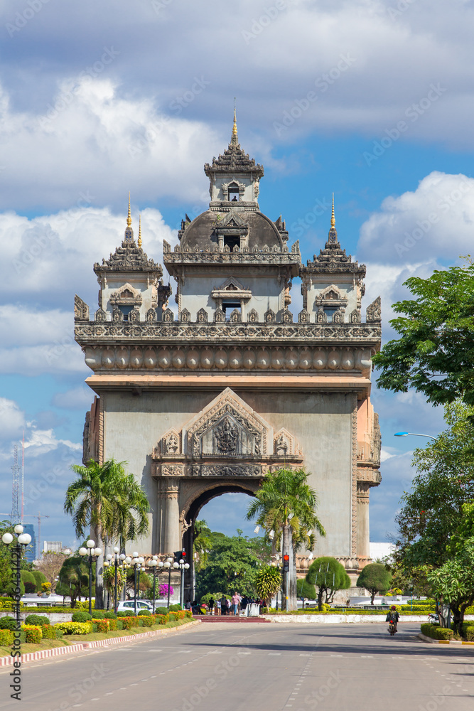 Patuxai monument in Vientiane, Laos
