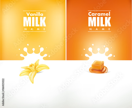 milky splash with vanilla flower and caramel