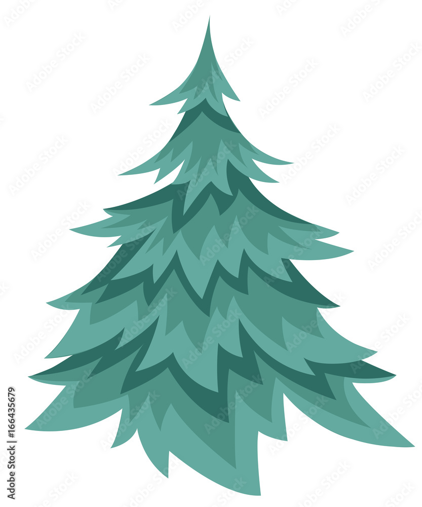 Cartoon Pine Tree Web site page and mobile app design vector illustration. Cartoon Pine Tree Web site page and mobile app design vector illustration.