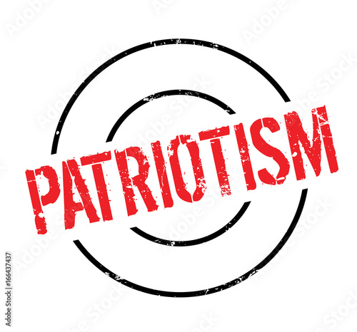 Patriotism rubber stamp. Grunge design with dust scratches. Effects can be easily removed for a clean, crisp look. Color is easily changed. photo
