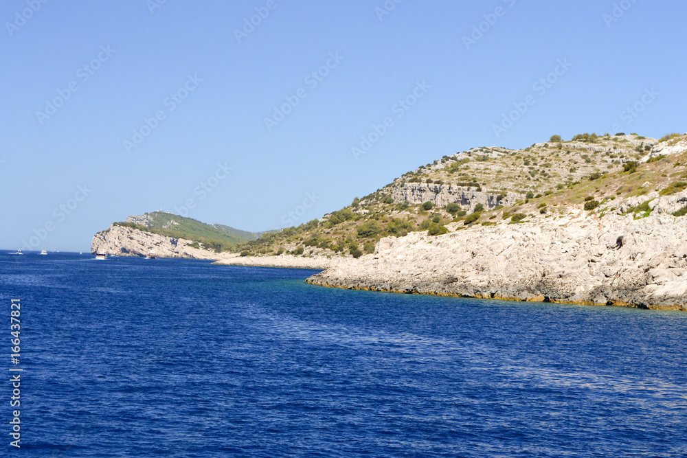 Small islands of Kornati National Park on the Adriatic Sea, Croatia.