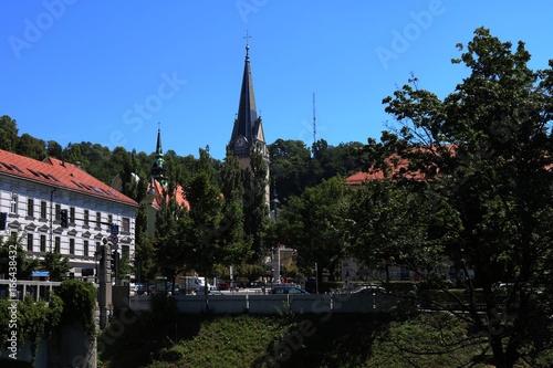 Johanneskirche am Levstikov trg Platz, Ljubljana Slowenien photo