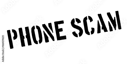 Phone Scam rubber stamp. Grunge design with dust scratches. Effects can be easily removed for a clean, crisp look. Color is easily changed.