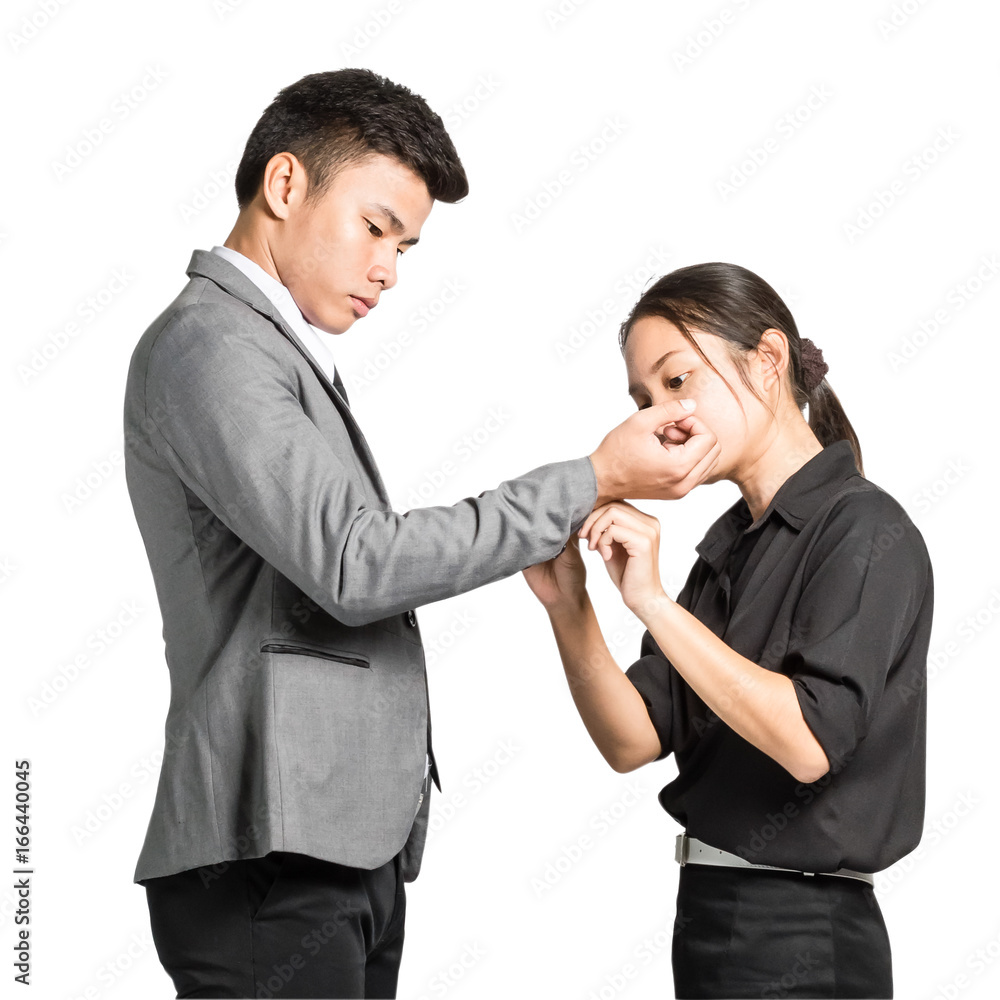 portrait of asian couple in love. Isolated on white background with copy space and clipping path portrait of asian couple in love. Isolated on white background with copy space and clipping path
