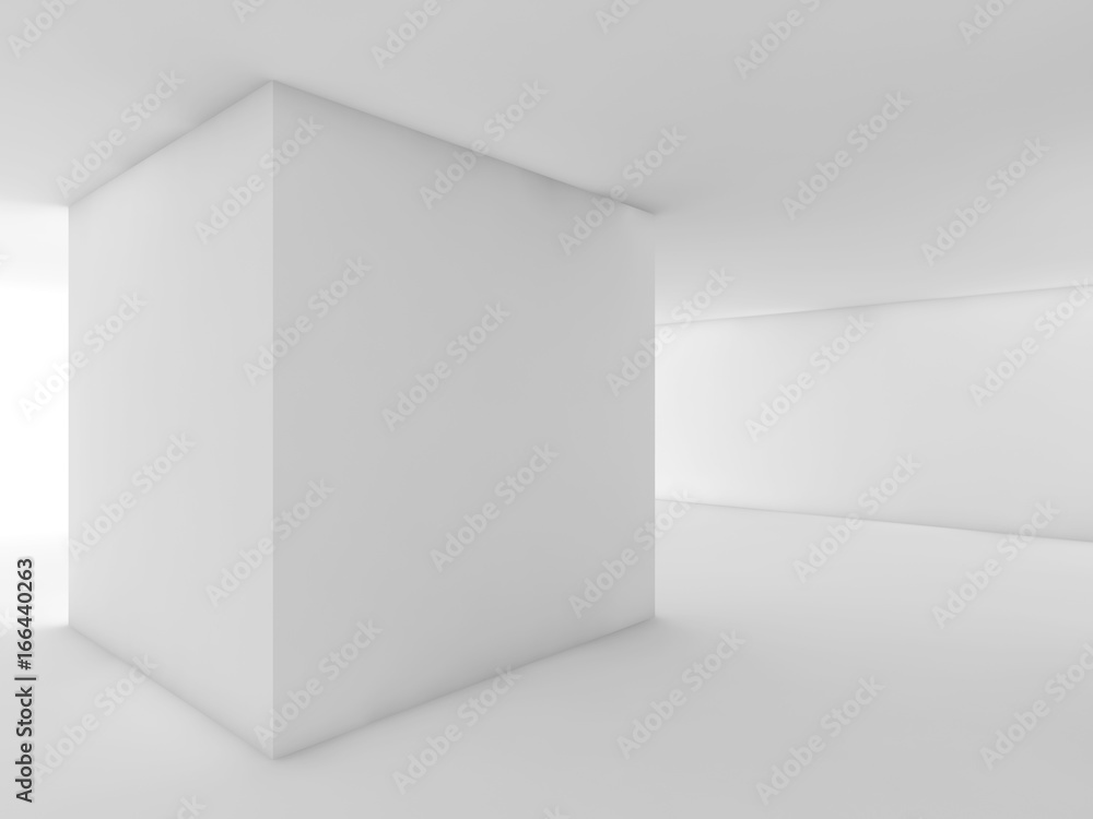 Abstract white empty interior, contemporary room Abstract white empty interior, contemporary room