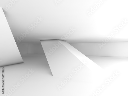 Abstract white empty contemporary interior 3 d