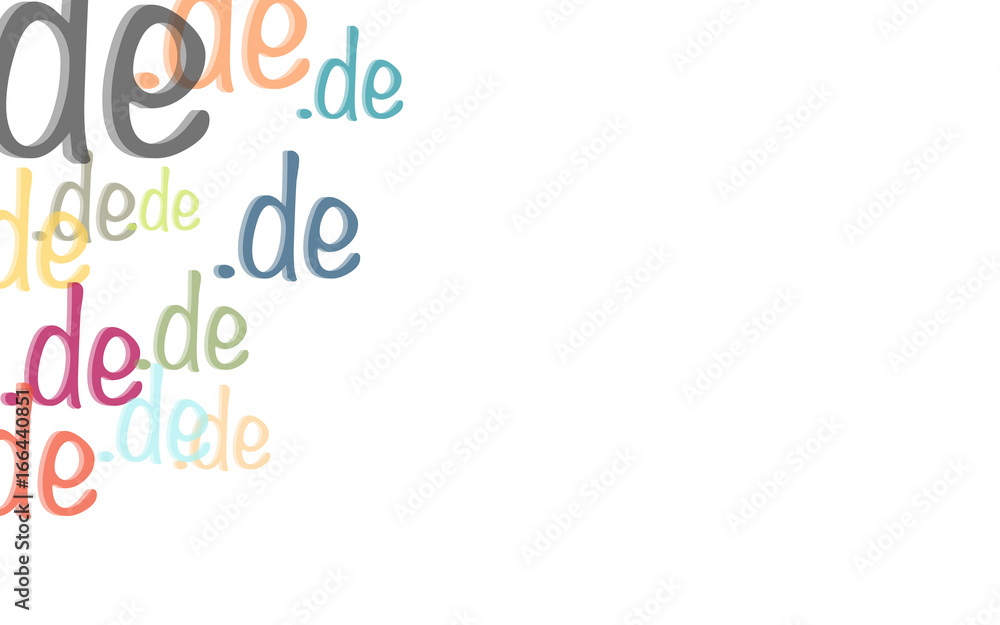 Hintergrund aus bunten de-Symbolen Domain Hintergrund aus bunten de-Symbolen Domain