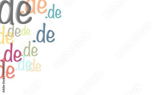 Hintergrund aus bunten de-Symbolen Domain
