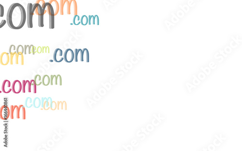 Hintergrund aus bunten com-Symbolen Domain