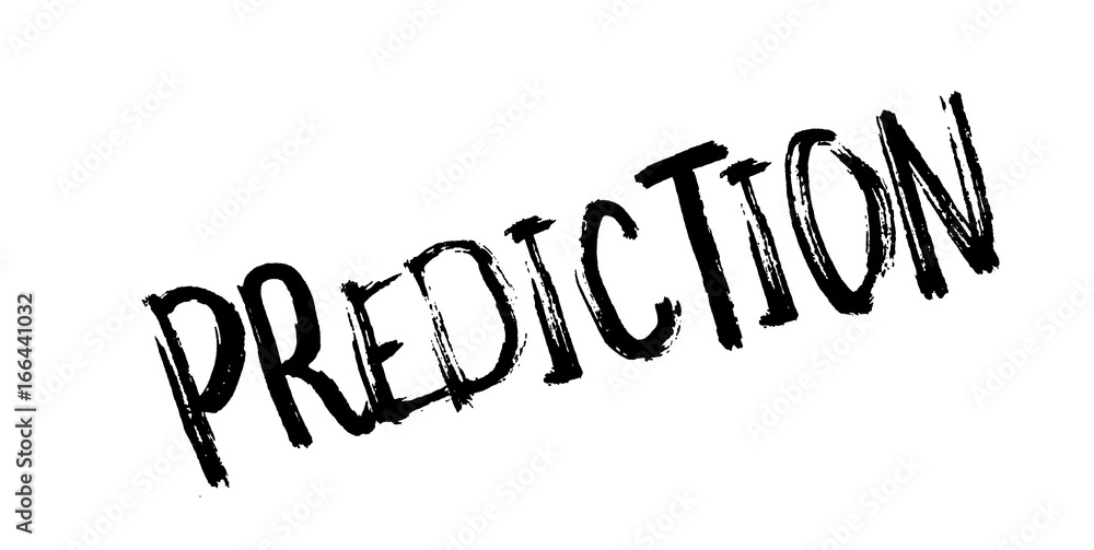 Fototapeta premium Prediction rubber stamp. Grunge design with dust scratches. Effects can be easily removed for a clean, crisp look. Color is easily changed.