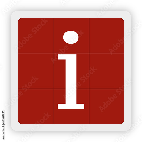 Red Icon Schaltfläche - i FAQ