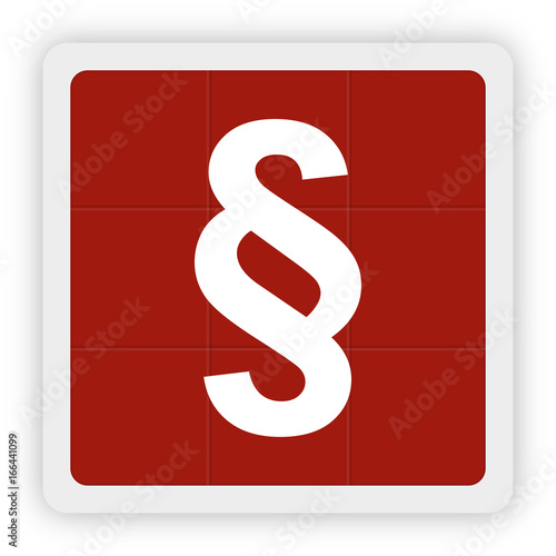 Red Icon Schaltfläche - Paragraph Justiz