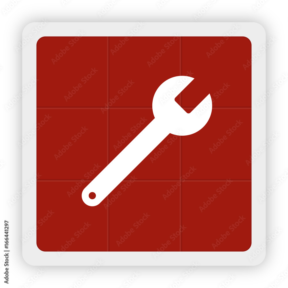 Red Icon Schaltfläche - Schraubenschlüssel Werkstatt Red Icon Schaltfläche - Schraubenschlüssel Werkstatt
