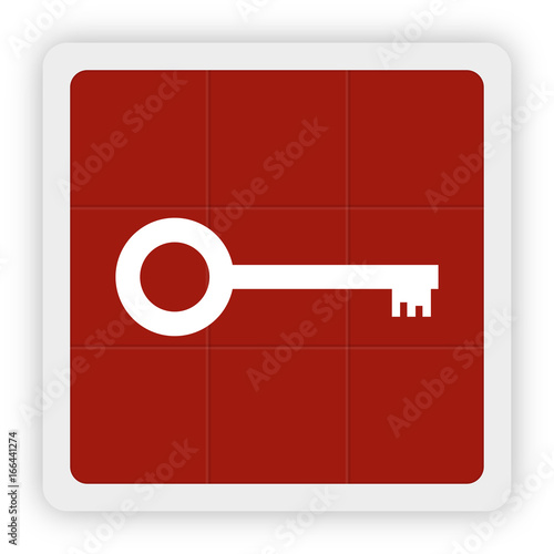 Red Icon Schaltfläche - Schlüssel retro