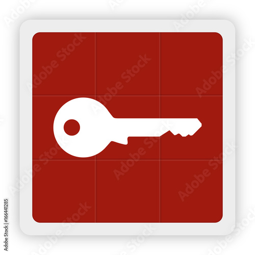 Red Icon Schaltfläche - Schlüssel Sicherheit