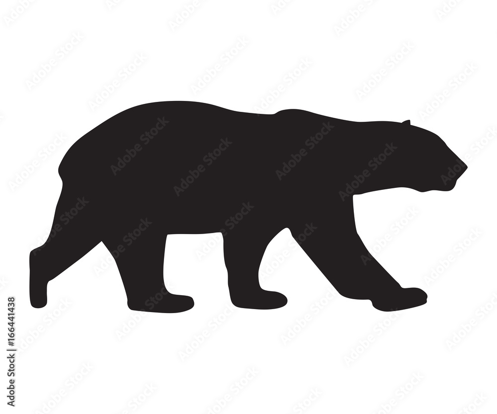 Obraz premium Bear Icon Black Silhouette