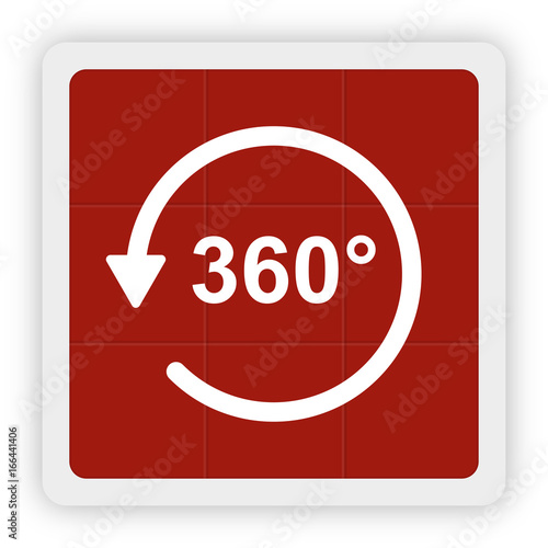 Red Icon Schaltfläche - 360 Grad