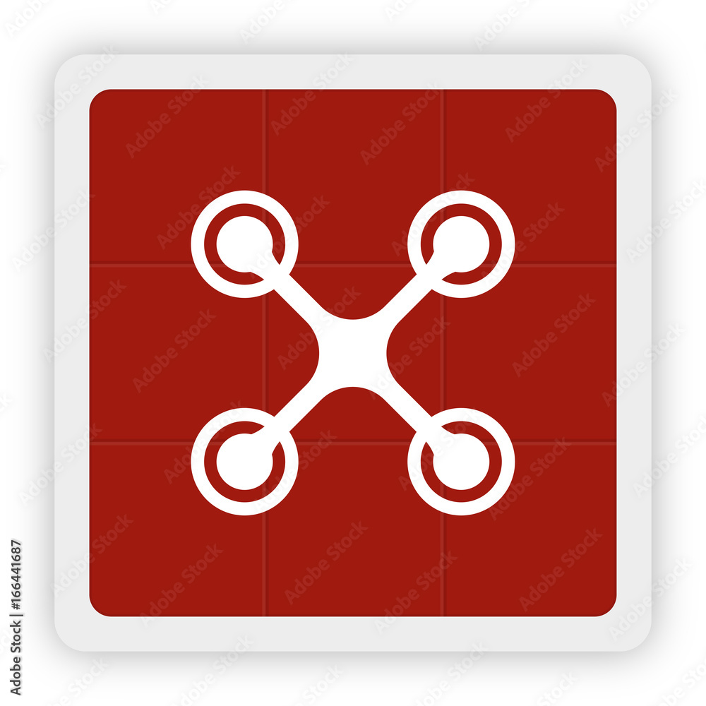 Red Icon Schaltfläche - Quadrocopter Red Icon Schaltfläche - Quadrocopter