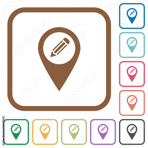 Edit GPS map location simple icons