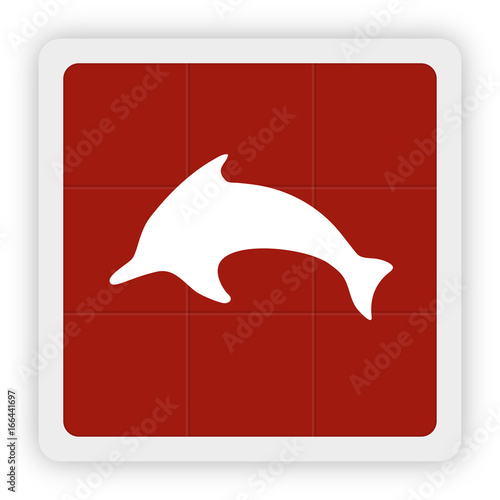 Red Icon Schaltfläche - Delfin