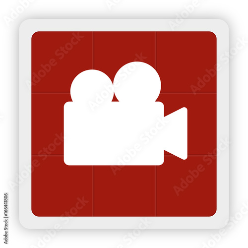 Red Icon Schaltfläche - Projektor
