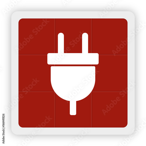 Red Icon Schaltfläche - Stecker