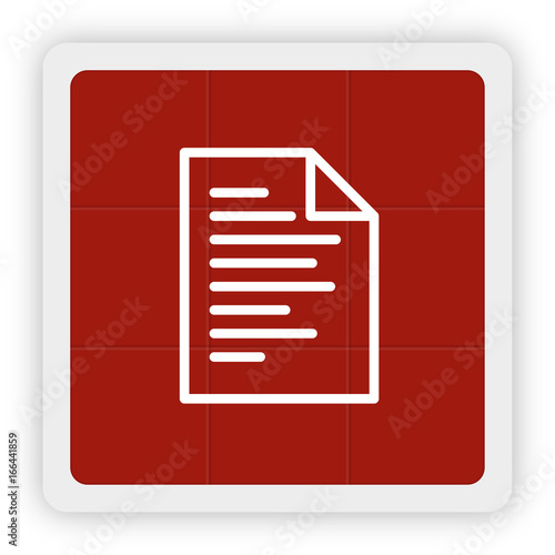 Red Icon Schaltfläche - Dokument