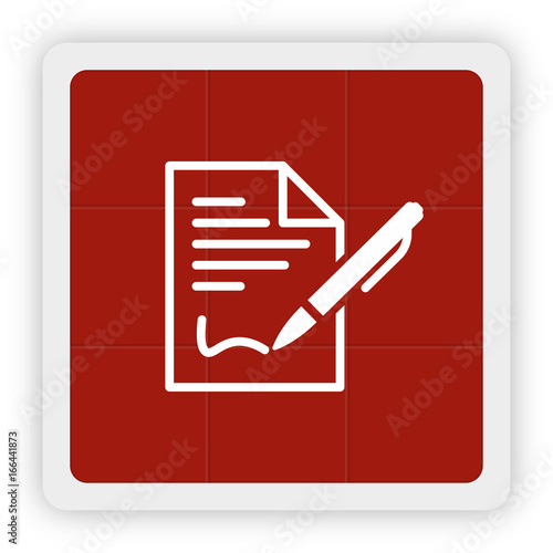 Red Icon Schaltfläche - Vertrag