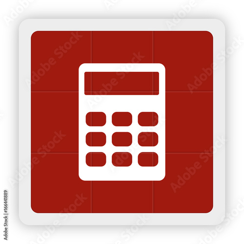 Red Icon Schaltfläche - Taschenrechner