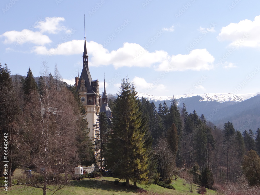 So schön ist die Walachei - Schloss Peles in Rumänien - obrazy, fototapety, plakaty 